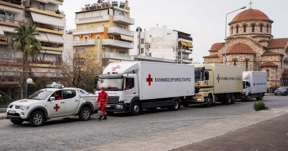 Ο Ελληνικός Ερυθρός Σταυρός αποστέλλει 40 τόνους ανθρωπιστικής βοήθειας στην Τουρκία