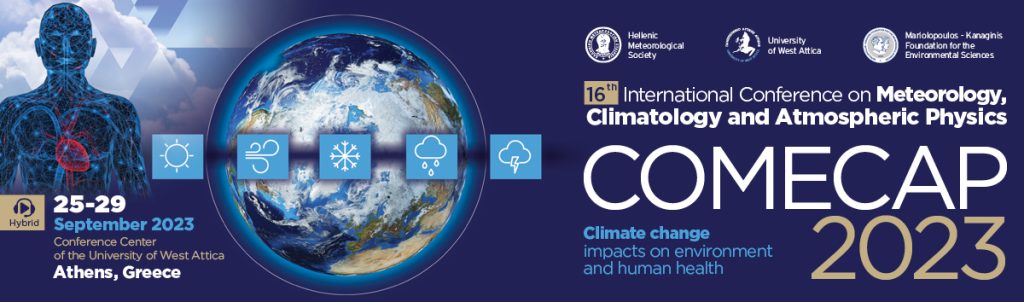 16ο Διεθνές Συνέδριο Μετεωρολογίας, Κλιματολογίας και Φυσικής της Ατμόσφαιρας - COMECAP 2023